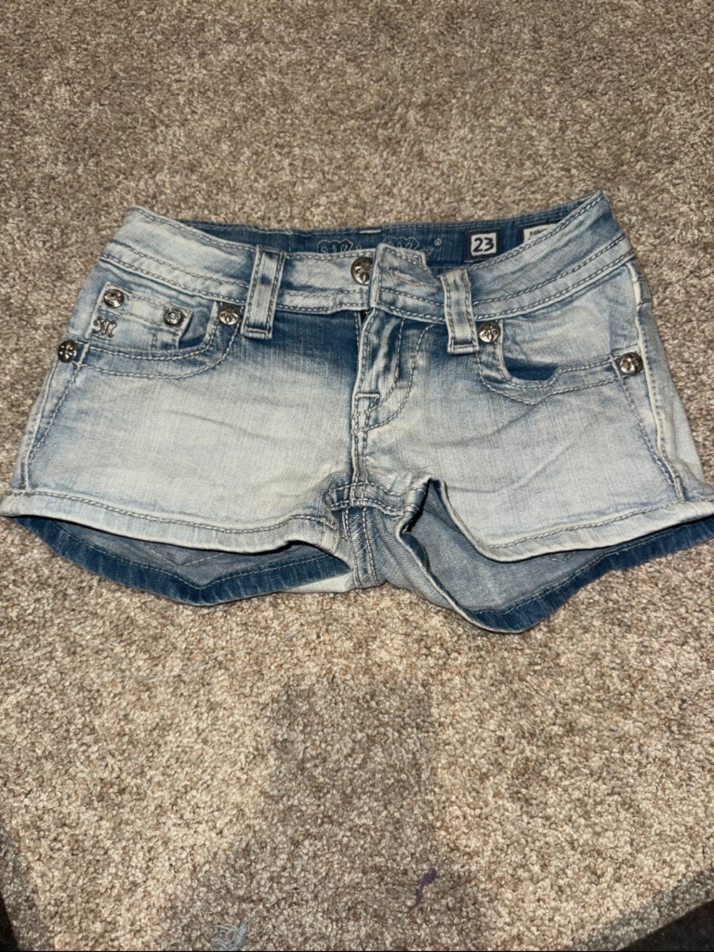 Miss Me Light Blue Denim Jean Shorts